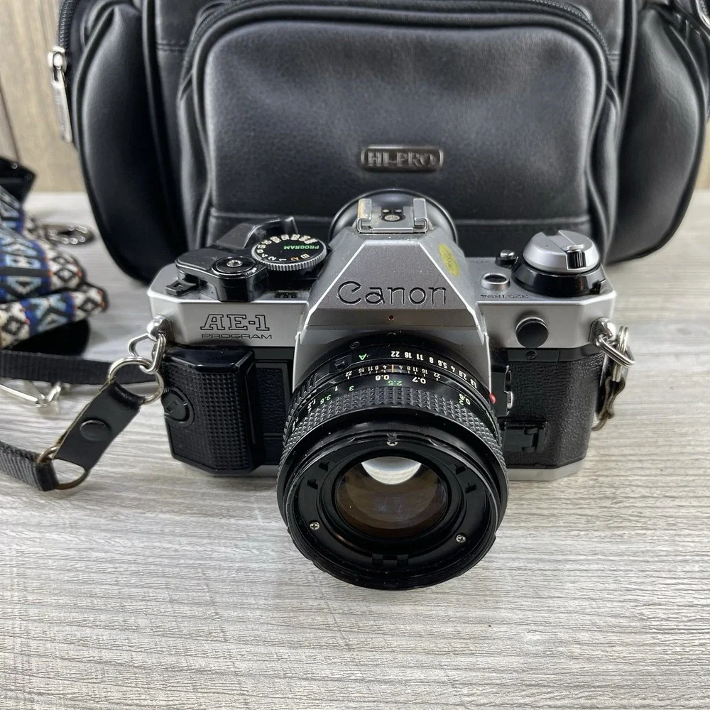 Canon AE-1 35mm SLR Film Camera w/ 50mm f/1.4 FD Lens
